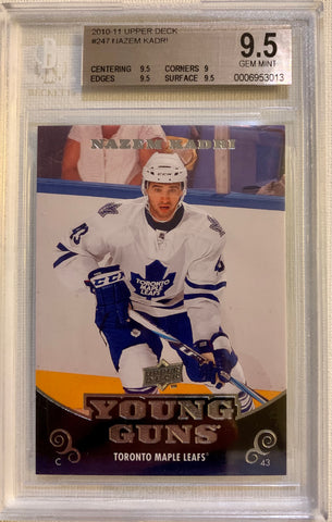 2010-11 UPPER DECK HOCKEY #247 TORONTO MAPLE LEAFS - NAZEM KADRI  ROOKIE CARD GRADED BGS 9.5 GEM MINT