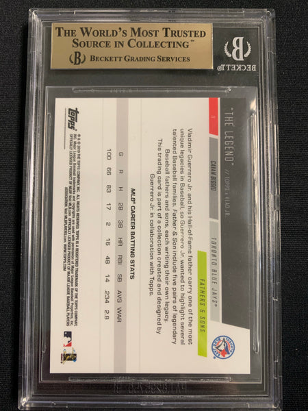 2019 TOPPS X VLAD JR. BASEBALL #11 TORONTO BLUE JAYS - CAVAN BIGGIO RC THE LEGEND FATHERS & SONS GRADED BGS 9.5 GEM MINT