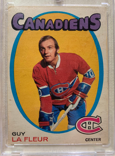 1971-72 OPC HOCKEY #148 MONTREAL CANADIENS - GUY LAFLEUR ROOKIE CARD RAW