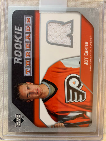 2005-06 UPPER DECK HOCKEY #RT-JC PHILADELPHIA FLYERS - JEFF CARTER ROOKIE THREADS CARD RAW