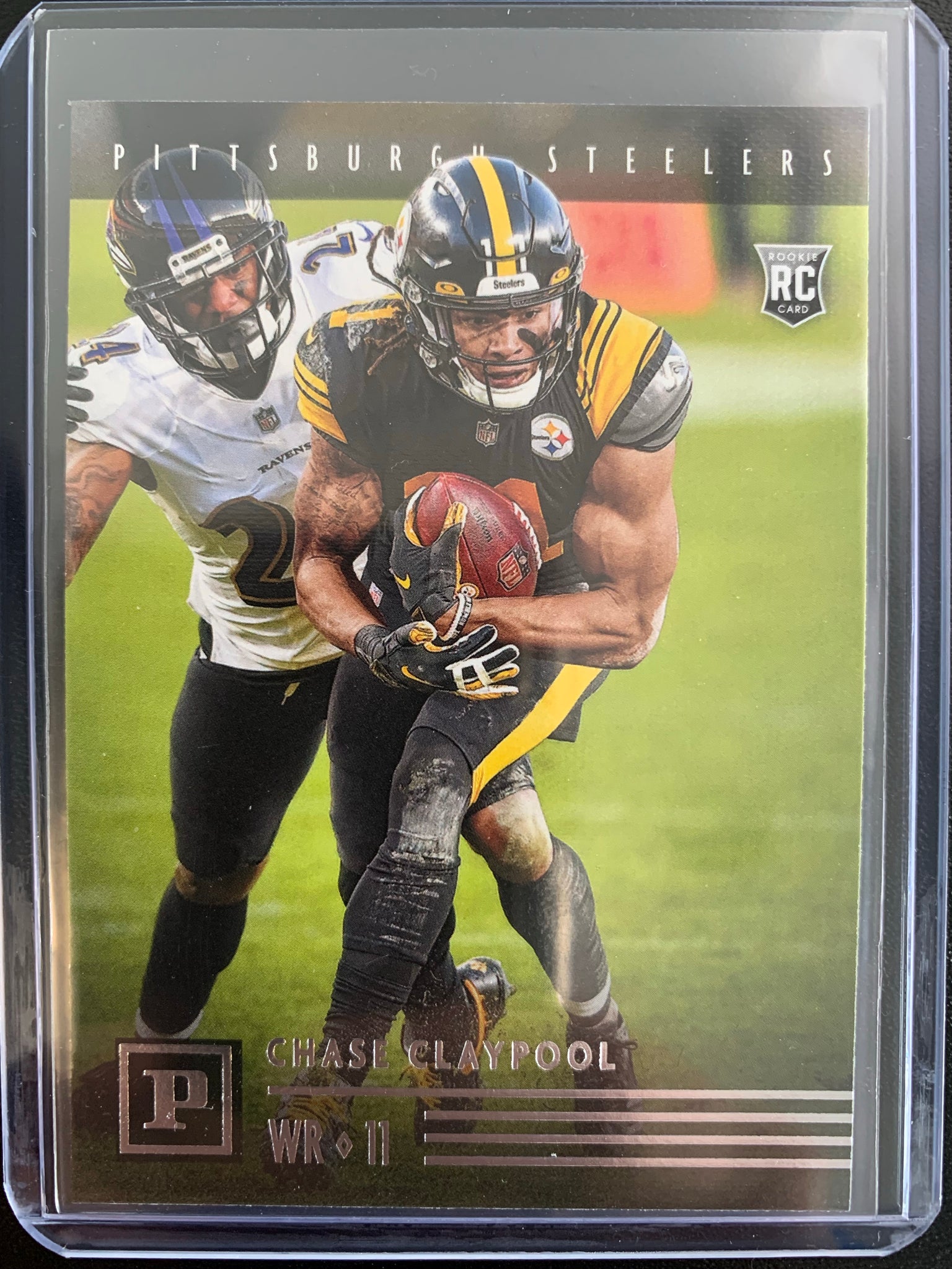 2020 PANINI CHRONICLES PANINI FOOTBALL #PA-20 PITTSBURGH STEELERS - CHASE CLAYPOOL ROOKIE CARD