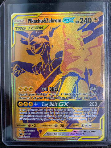 POKEMON SUN & MOON BLACK STAR GOLD PROMO PIKACHU & ZEKROM GX - SM248 - PACK FRESH CONDITION