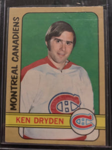 1972-73 O-PEE-CHEE HOCKEY #145 MONTREAL CANADIENS - KEN DRYDEN CARD RAW
