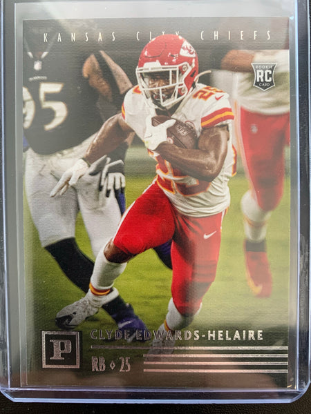 2020 PANINI CHRONICLES PANINI FOOTBALL #PA-8 KANSAS CITY CHIEFS - CLYDE EDWARDS-HELAIRE ROOKIE CARD