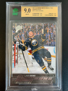 2015-16 UPPER DECK HOCKEY #451 BUFFALO SABRES - JACK EICHEL ROOKIE CARD GRADED MNT 9.0 MINT