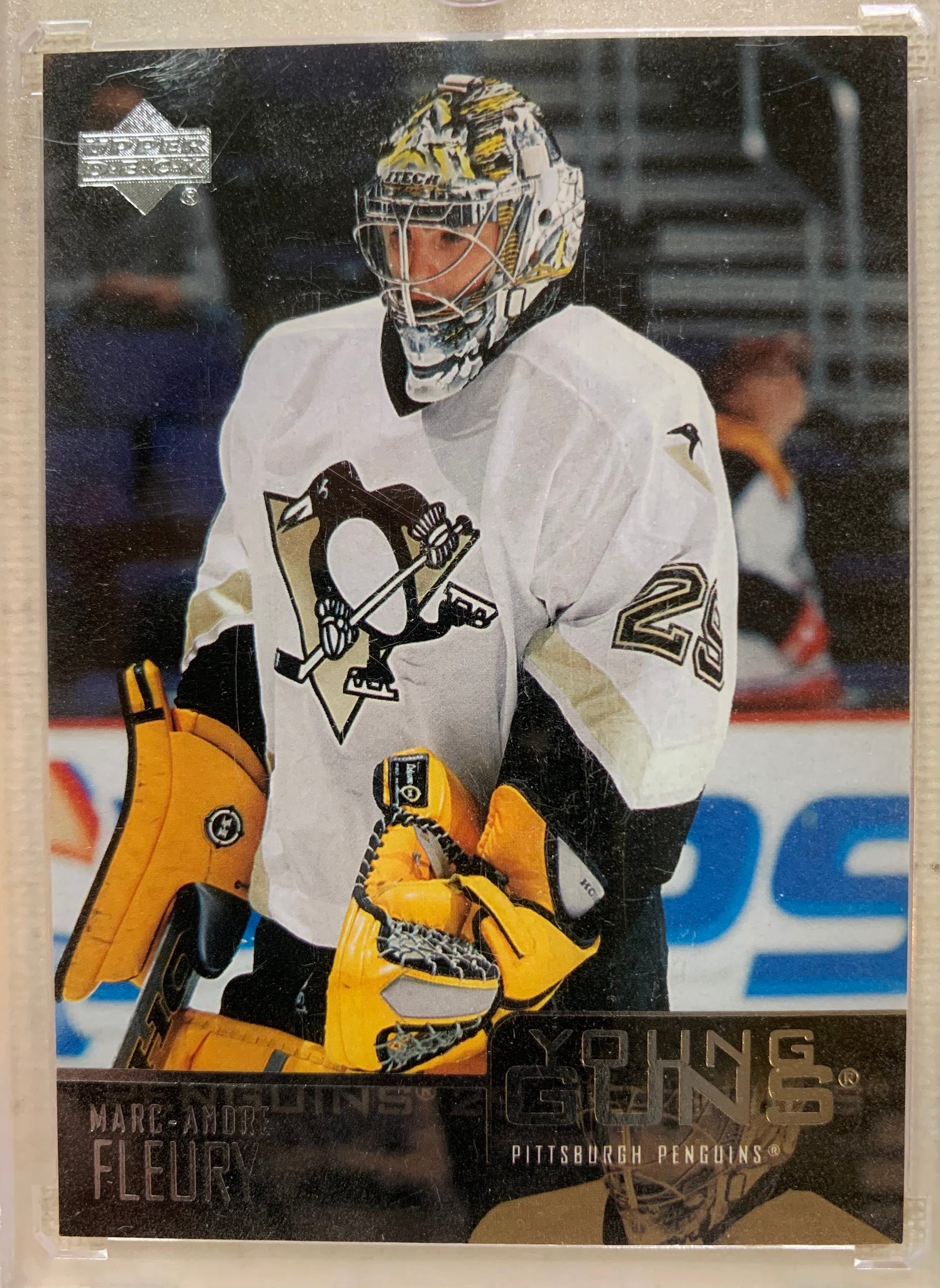 2003-04 UPPER DECK HOCKEY #234 PITTSBURGH PENGUINS - MARC ANDRE FLEURY YOUNG GUNS ROOKIE CARD RAW