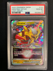 2022 POKEMON LOST ORIGIN GIRATINA VSTAR ULTRA RARE #131/196 - GRADED P Mint Sports Cards & Collectibles 2022 POKEMON LOST ORIGIN GIRATINA VSTAR ULTRA RARE #131/196 - GRADED P Mint Sports Cards & Collectibles