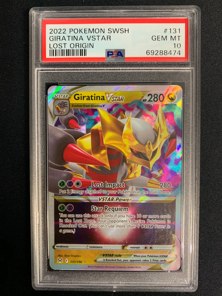 2022 POKEMON LOST ORIGIN GIRATINA VSTAR ULTRA RARE #131/196 - GRADED PSA 10 GEM MINT