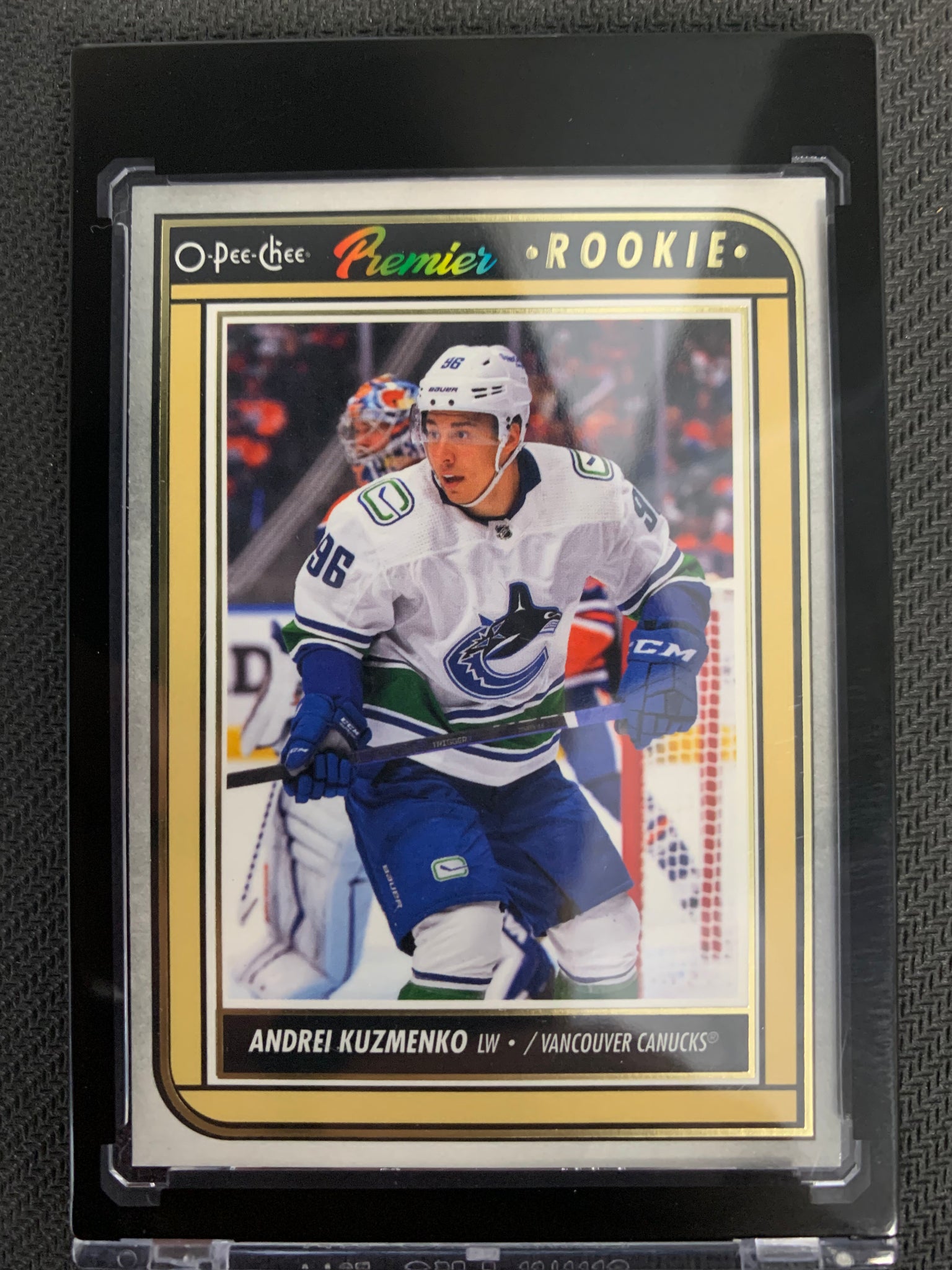 2022-23 UPPER DECK O-PEE-CHEE HOCKEY #P-100 VANCOUVER CANUCKS - ANDREI KUZMENKO PREMIER ROOKIE CARD