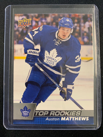 2017-18 UPPER DECK MJ HOLDINGS HOCKEY #R-1 TORONTO MAPLE LEAFS - AUSTON MATTHEWS TOP ROOKIES CARD