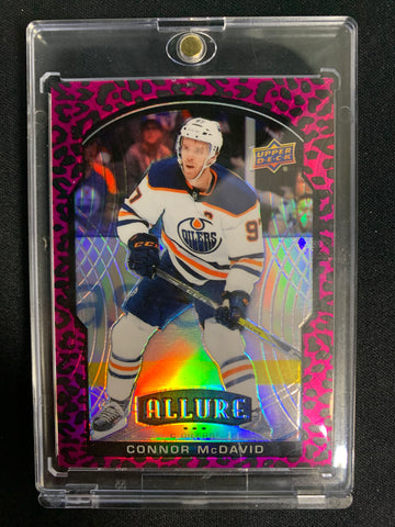 2020-21 UPPER DECK ALLURE HOCKEY #50 EDMONTON OILERS - CONNOR MCDAVID SSP PINK LEOPARD PARALLEL