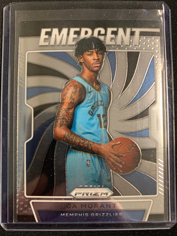 2019 PANINI PRIZM NBA BASKETBALL #17 MEMPHIS GRIZZLIES - JA MORANT EMERGENT ROOKIE CARD