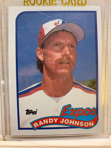 1989-90 TOPPS BASEBALL #647 - RANDY JOHNSON ROOKIE CARD RAW