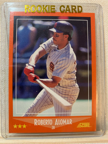 1988-89 SCORE TRADED BASEBALL #105T - ROBERTO ALOMAR ROOKIE CARD RAW