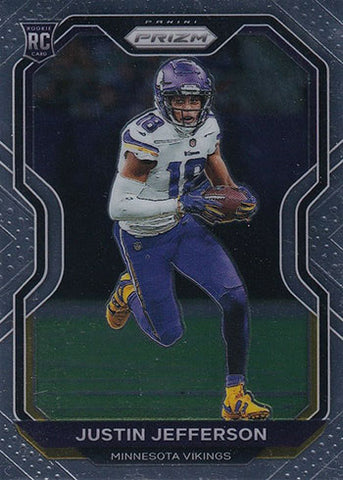 2019-20 PANINI PRIZM FOOTBALL #398 MINNESOTA VIKINGS - JUSTIN JEFFERSON ROOKIE CARD RAW