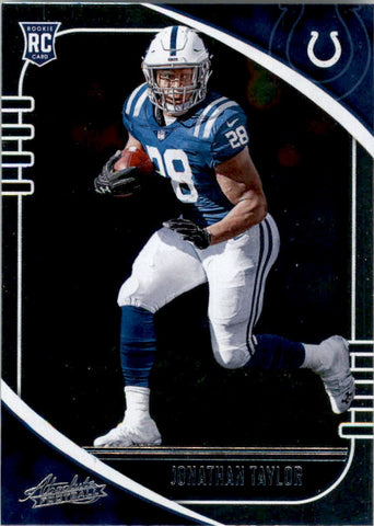 2020-21 PANINI ABSOLUTE FOOTBALL #161 INDIANAPOLIS COLTS - JONATHAN TAYLOR ROOKIE CARD RAW