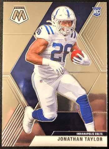 2020-21 PANINI MOSAIC FOOTBALL #216 INDIANAPOLIS COLTS - JONATHAN TAYLOR NFL BASE ROOKIE CARD RAW