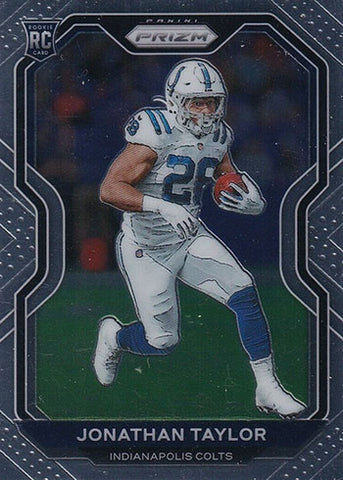 2020-21 PANINI PRIZM FOOTBALL #332 INDIANAPOLIS COLTS - JONATHAN TAYLOR ROOKIE CARD RAW