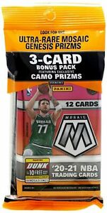 2020-2021 PANINI MOSAIC NBA CELLO PACKS