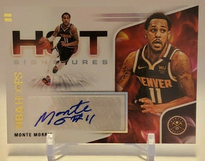 2021 PANINI HOOPS BASKETBALL #HS-MMO DENVER NUGGETS - MONTE MORRIS HOT SIGNATURES AUTOGRAPHED CARD