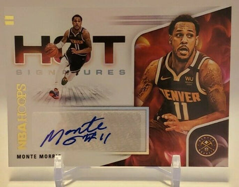 2021 PANINI HOOPS BASKETBALL #HS-MMO DENVER NUGGETS - MONTE MORRIS HOT SIGNATURES AUTOGRAPHED CARD