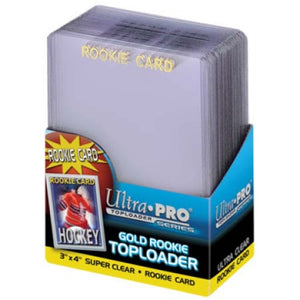 ULTRA PRO TOPLOADER 3 X 4 STANDARD SIZE "ROOKIE GOLD" HOLDERS 25 COUNT PACK