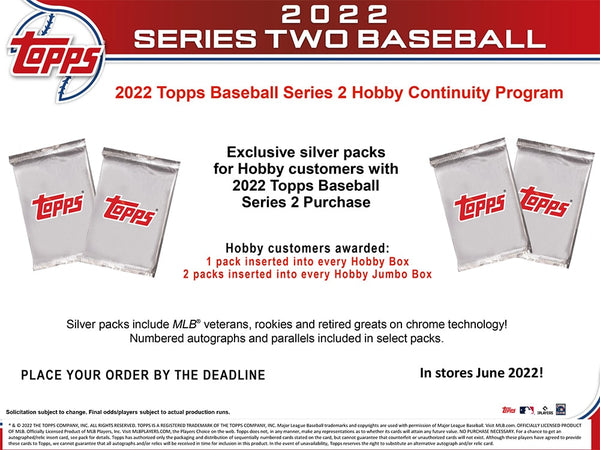 2022 TOPPS BASEBALL SERIES 2 JUMBO HOBBY BOXES - NEW!