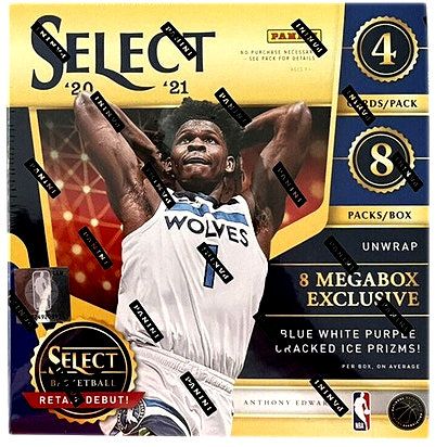 2020-2021 PANINI SELECT NBA RETAIL MEGA BOXES