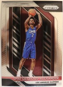 2018-19 PANINI PRIZM BASKETBALL #184 LOS ANGELES CLIPPERS - SHAI GILGEOUS-ALEXANDER ROOKIE CARD RAW