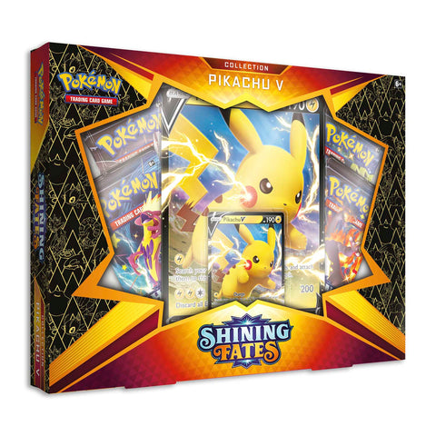 POKEMON SHINING FATES PIKACHU V COLLECTION BOX SEALED CASE OF 6 BOXES