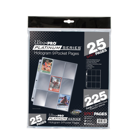ULTRA PRO 9 POCKET PLATINUM SERIES PAGES 25 COUNT PACK