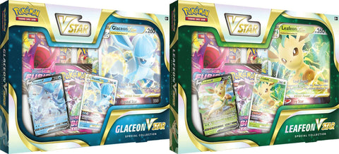 POKEMON VSTAR SPECIAL COLLECTION BOXES GLACEON/LEAFEON (SEALED CASE OF 6 BOXES , 3 OF EACH) - BRAND NEW!